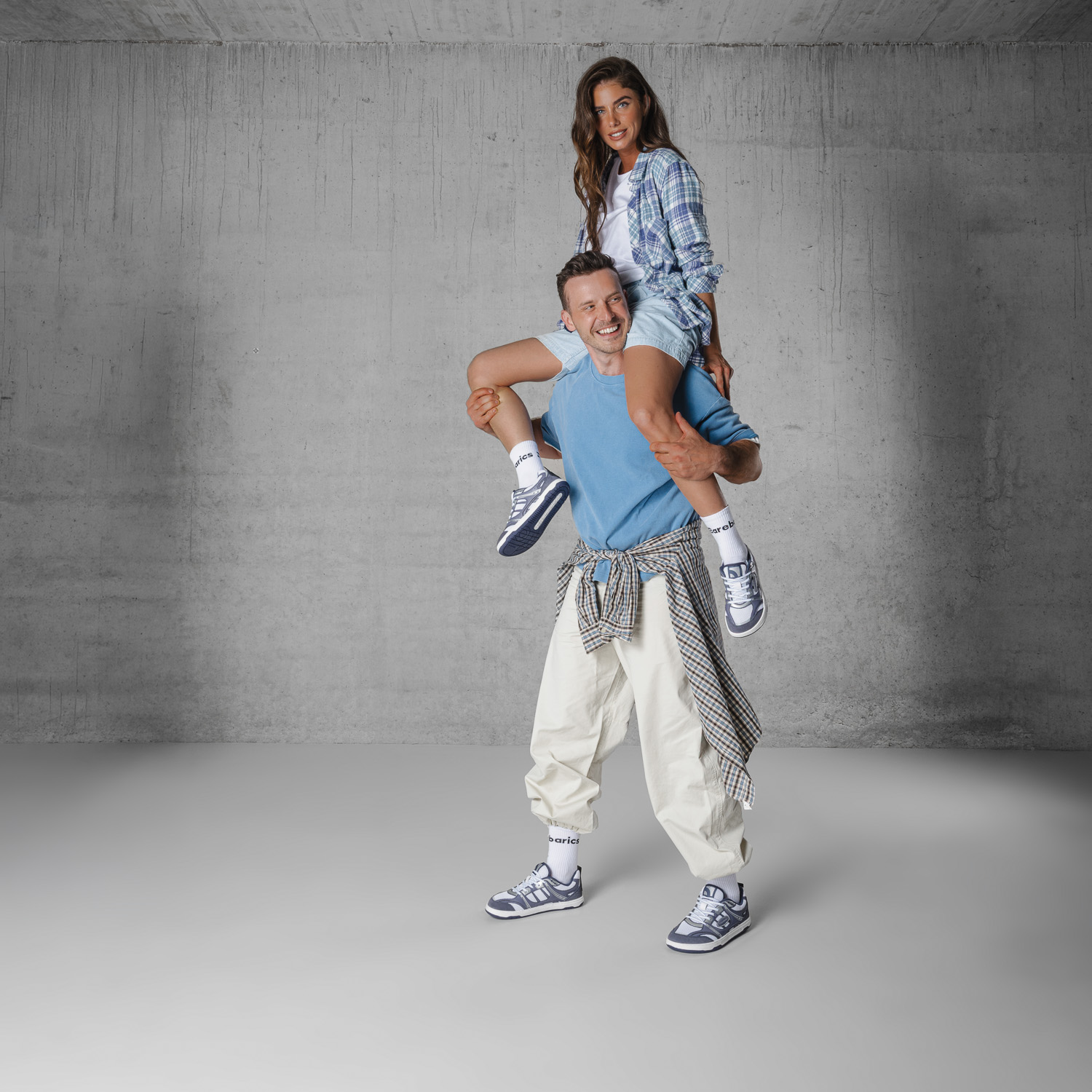 Barefoot tenisky Barebarics Dropsta - Blue & Silver