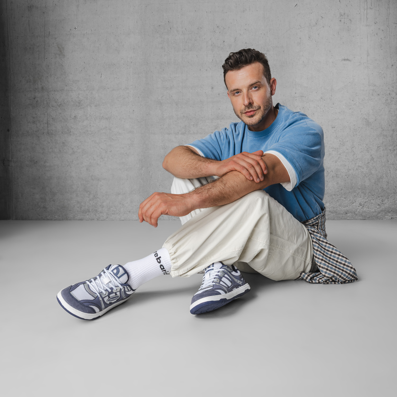 Barefoot tenisky Barebarics Dropsta - Blue & Silver