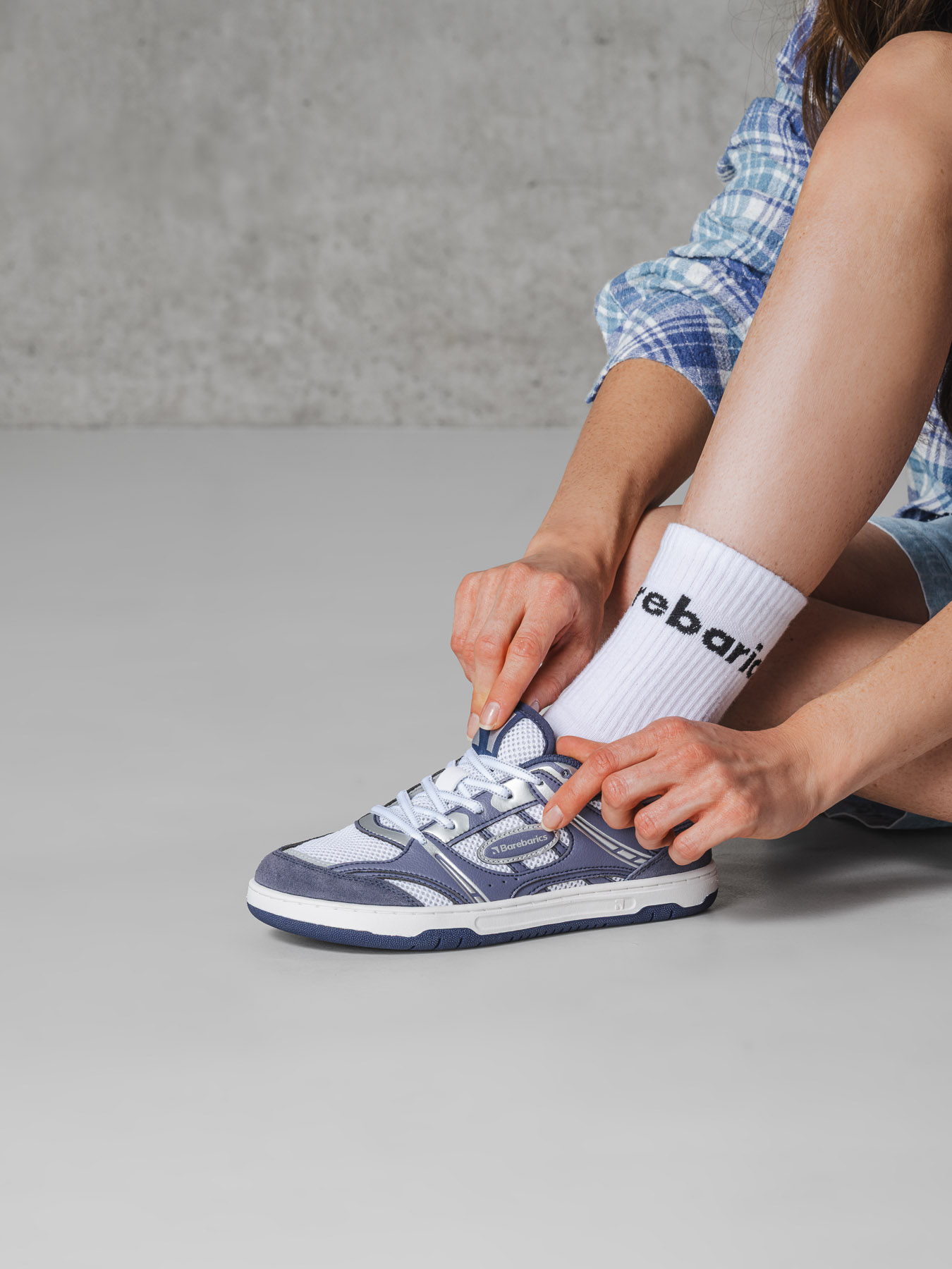 Barefoot tenisky Barebarics Dropsta - Blue & Silver
