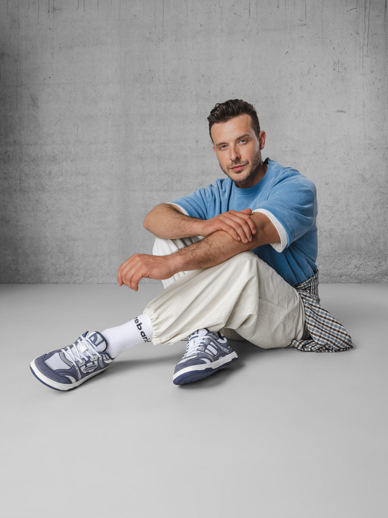 Barefoot tenisky Barebarics Dropsta - Blue & Silver