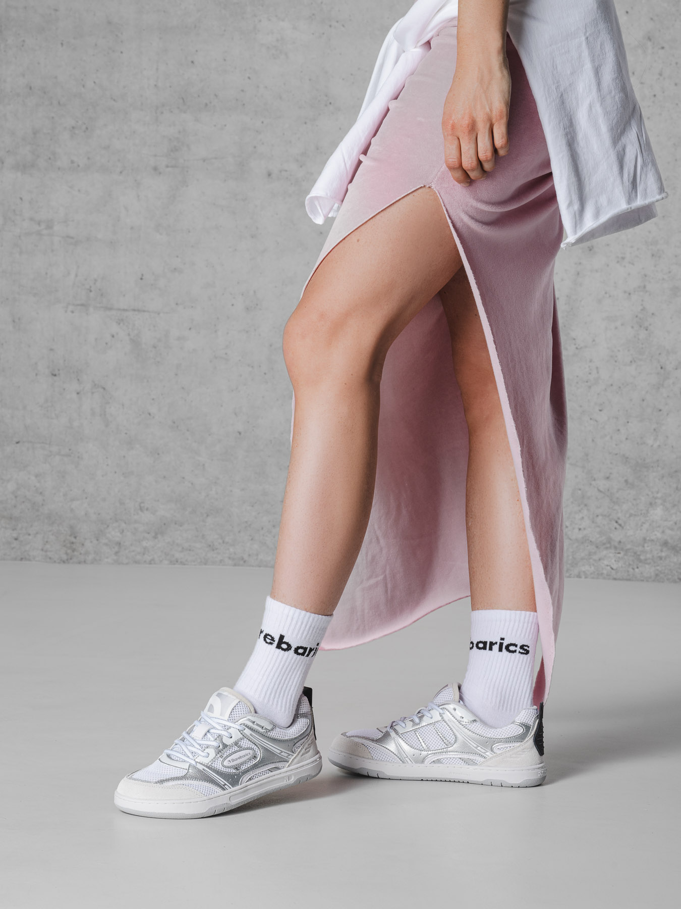 Barefoot tenisky Barebarics Dropsta - Silver & White